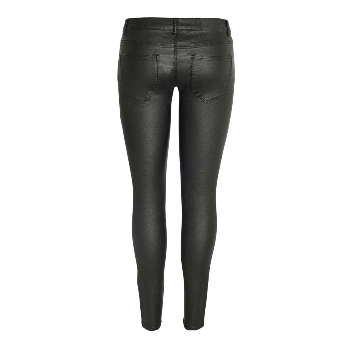 Black - Back - Noisy May Womens-Ladies Coated Skinny Jeans