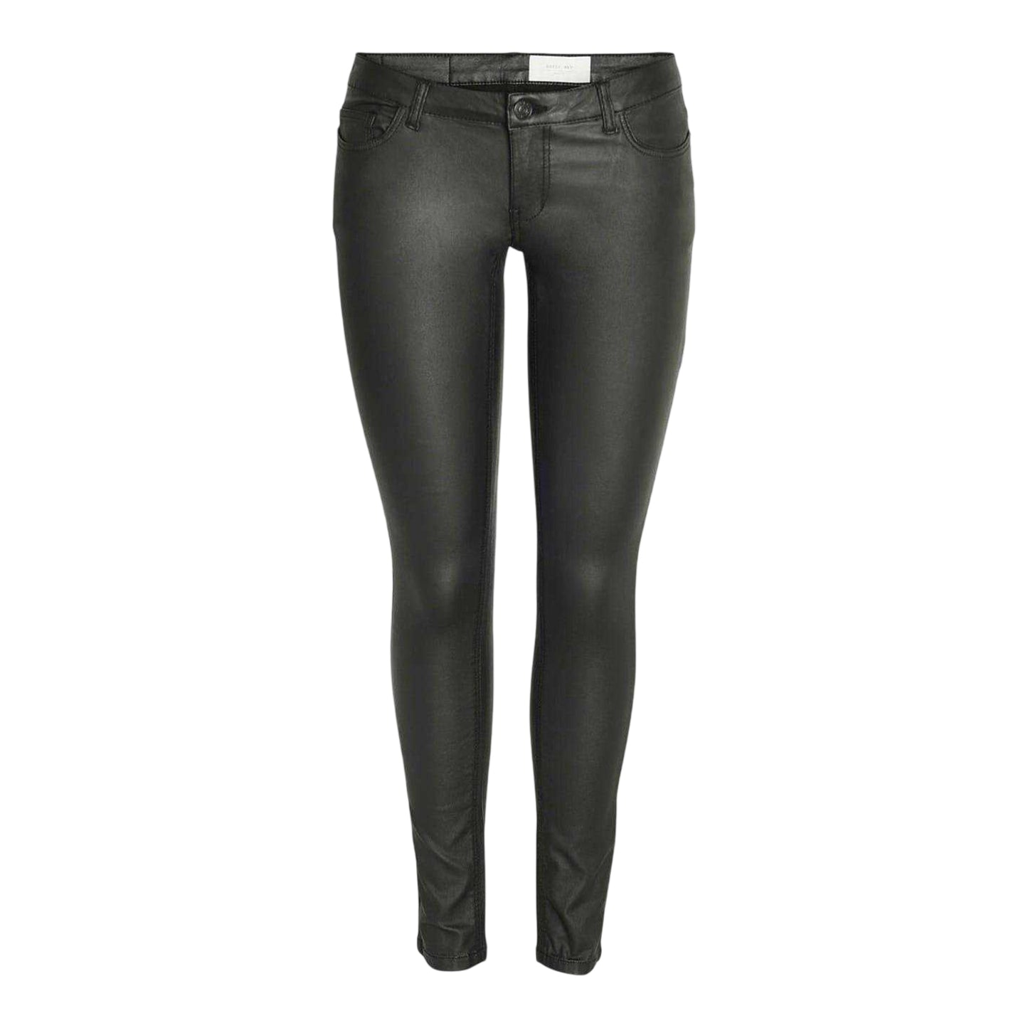 Black - Front - Noisy May Womens-Ladies Coated Skinny Jeans