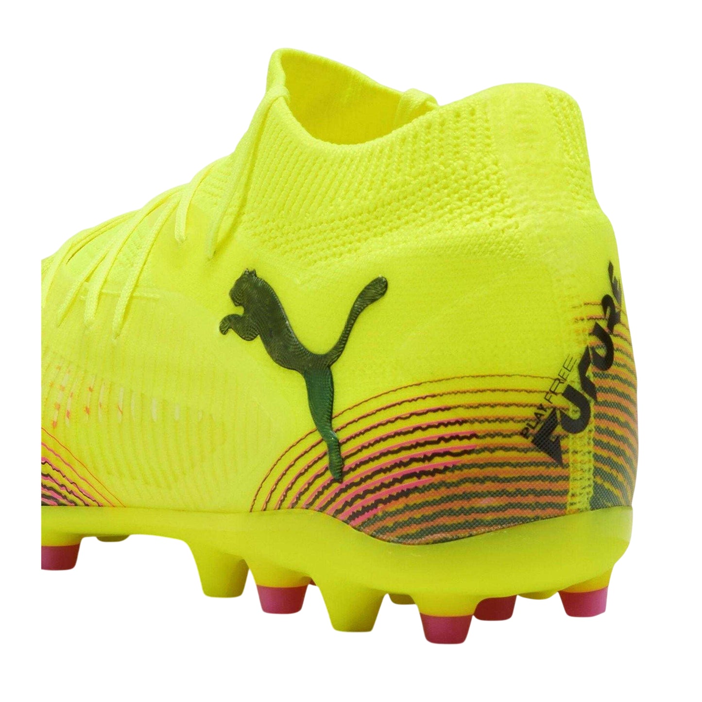 Yellow - Back - Puma Mens Future 8 Pro Mixed Ground Snug Fit Football Boots