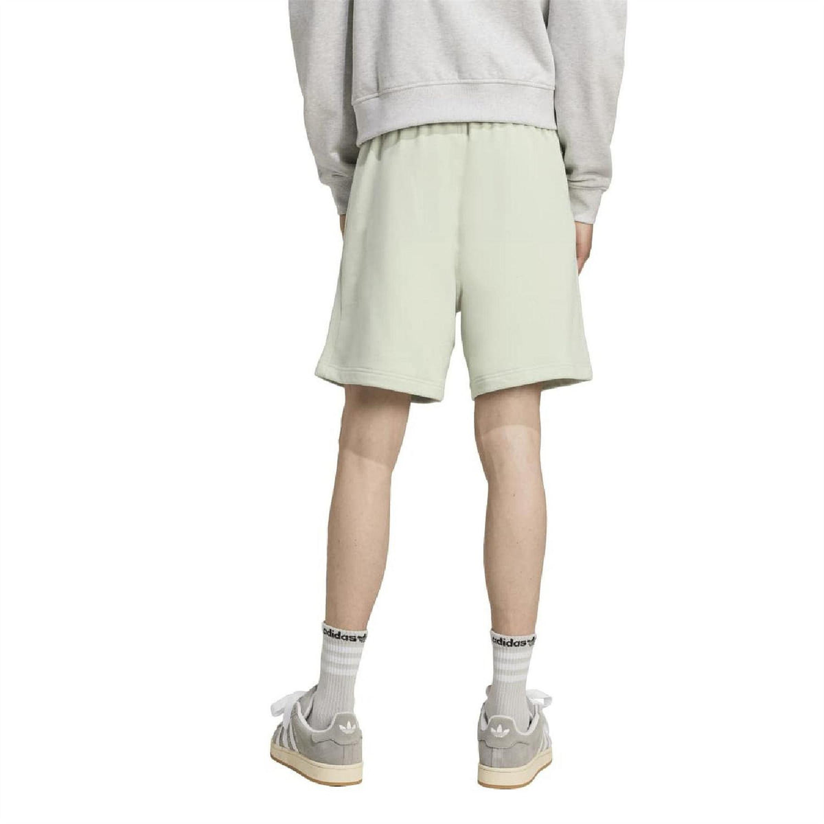 Linen Green - Back - Adidas Mens Premium Essentials Regular Shorts