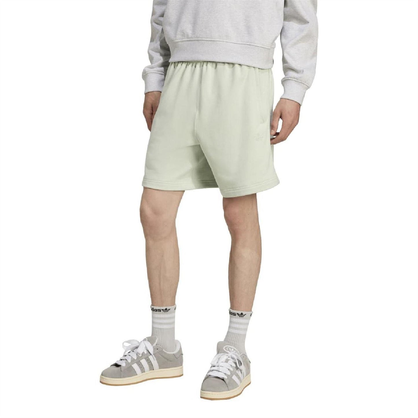 Linen Green - Side - Adidas Mens Premium Essentials Regular Shorts