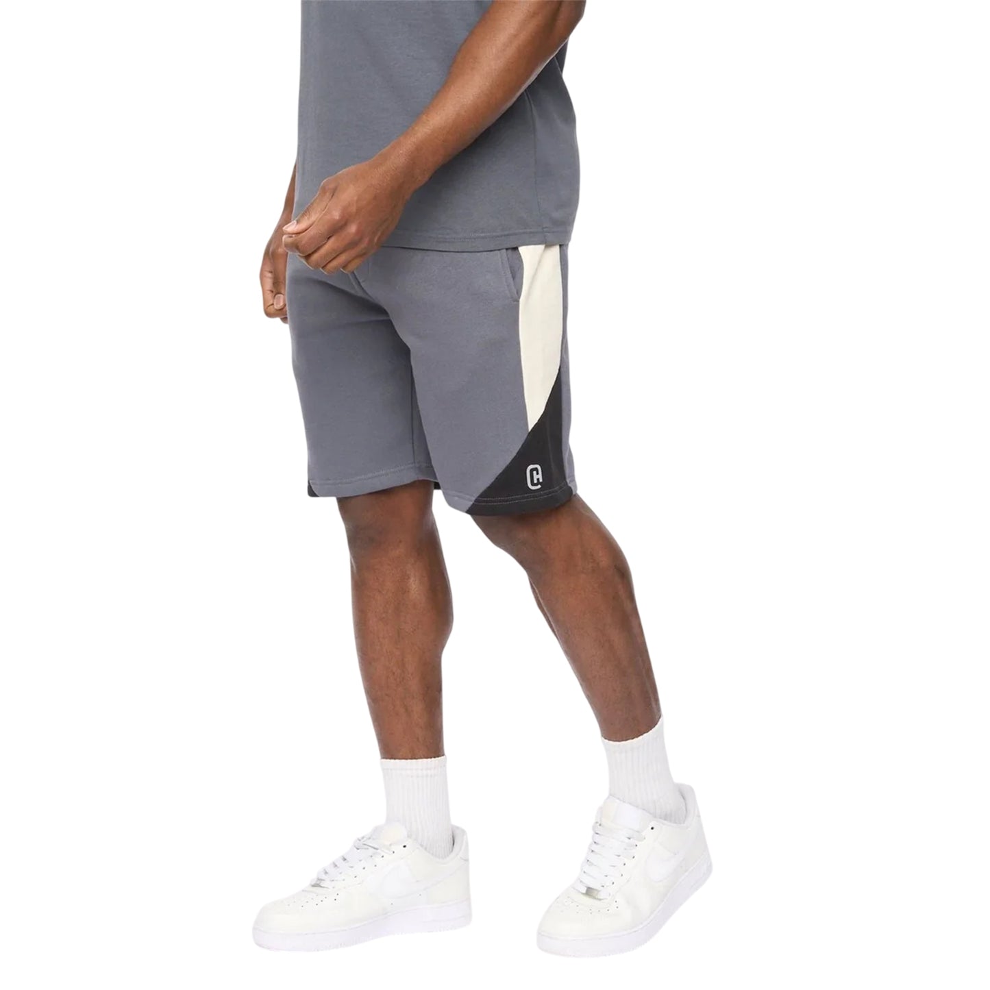 Slate - Side - Crosshatch Mens Castlebay Sweat Shorts