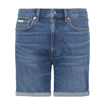 Blue - Front - Calvin Klein Mens Hampton Denim Shorts