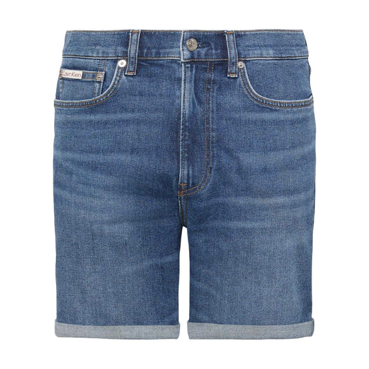 Blue - Front - Calvin Klein Mens Hampton Denim Shorts