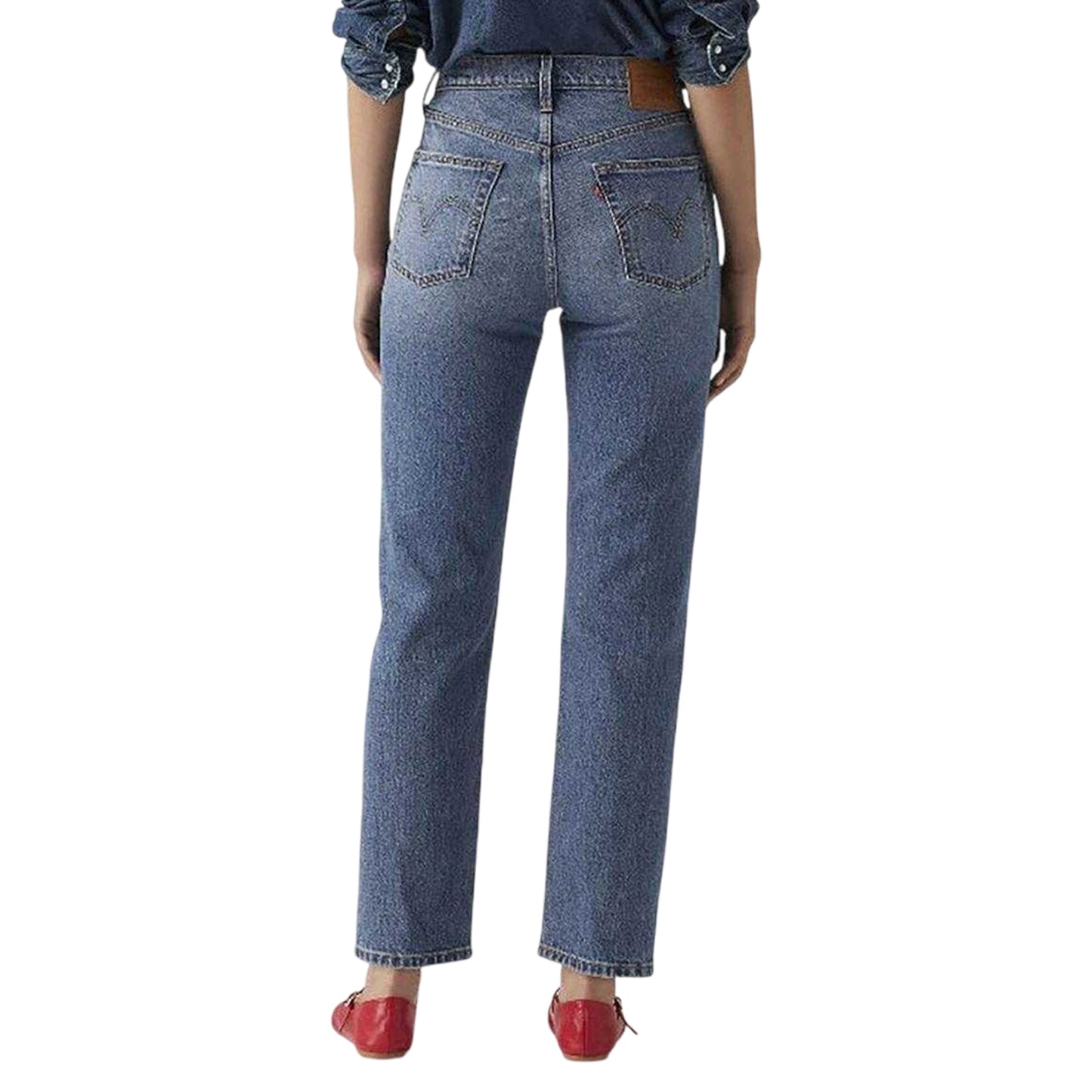 Scanned Answers - Back - Levis Womens-Ladies 501 Original 5 Pockets Straight Leg Jeans