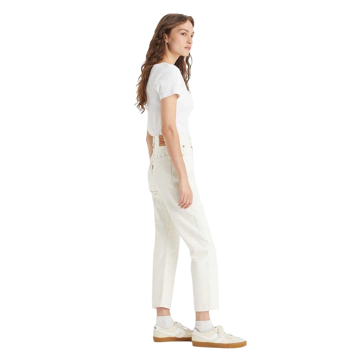 Ethereal Ecru - Lifestyle - Levis Womens-Ladies 501 Original 5 Pockets Straight Leg Jeans