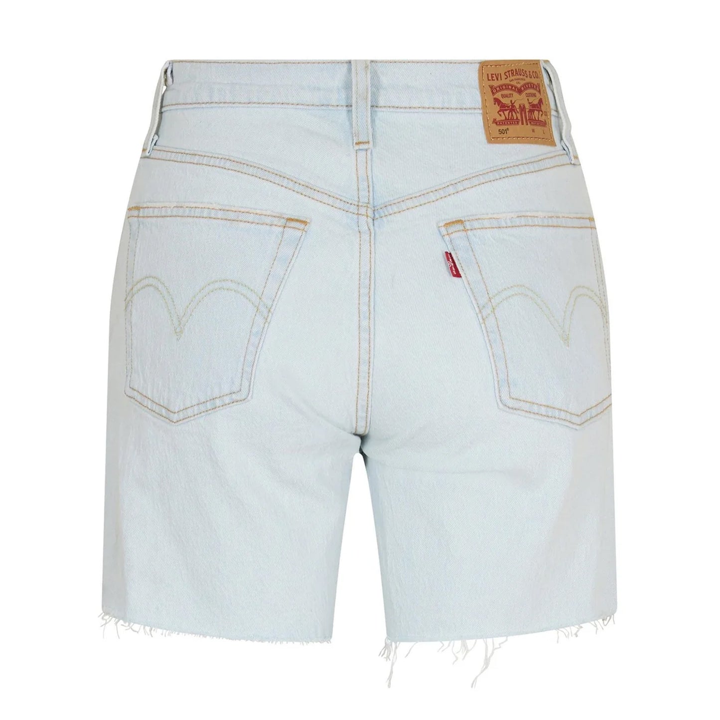 Light Blue - Back - Levis Womens-Ladies 501 Denim Shorts