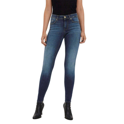 Dark Blue - Side - Vero Moda Womens-Ladies Denim Slim Jeans