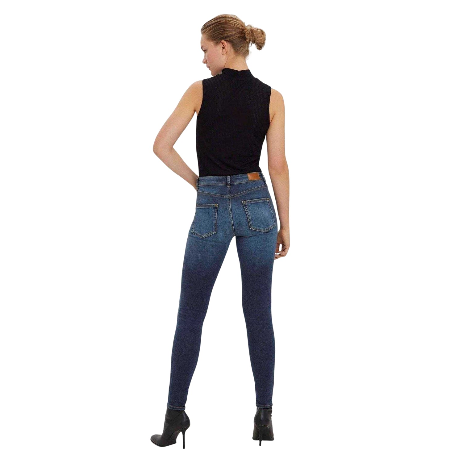 Dark Blue - Lifestyle - Vero Moda Womens-Ladies Denim Slim Jeans