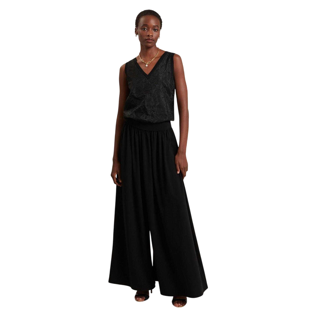 Black - Lifestyle - Ted Baker Womens-Ladies Lace Panel Sleeveless Tank Top