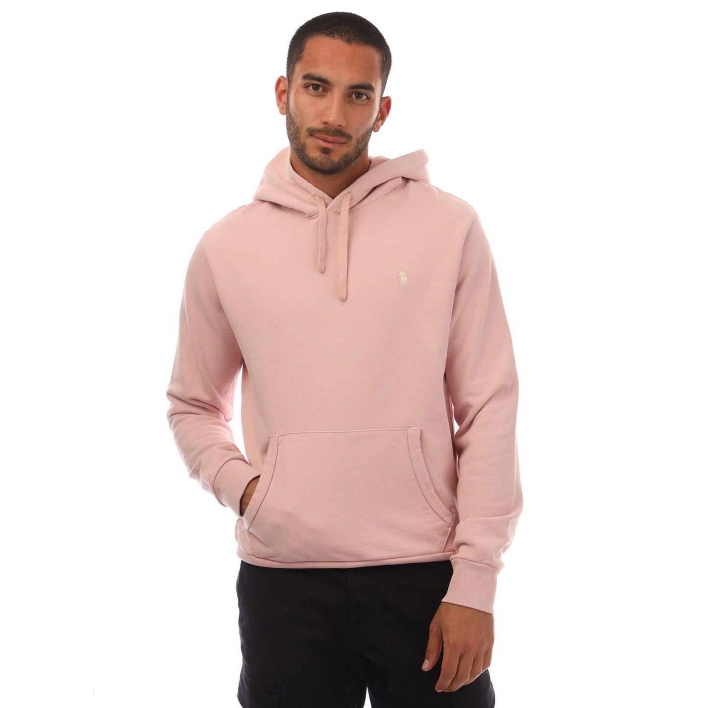 Rose - Front - Ralph Lauren Mens Loopback Fleece Hoodie