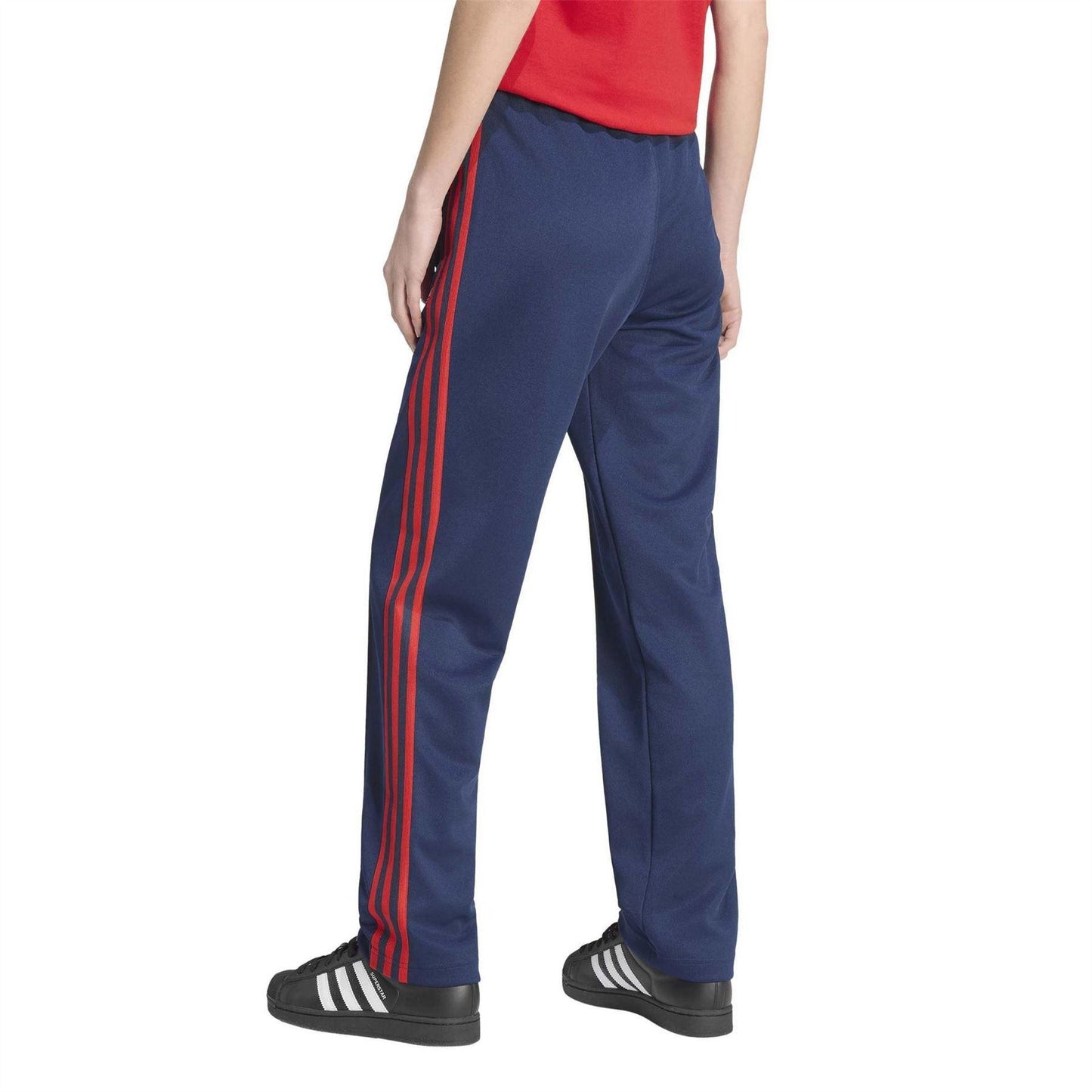 Indigo Blue - Back - Adidas Womens-Ladies Arsenal FC Relaxed Fit Tracksuit Bottoms