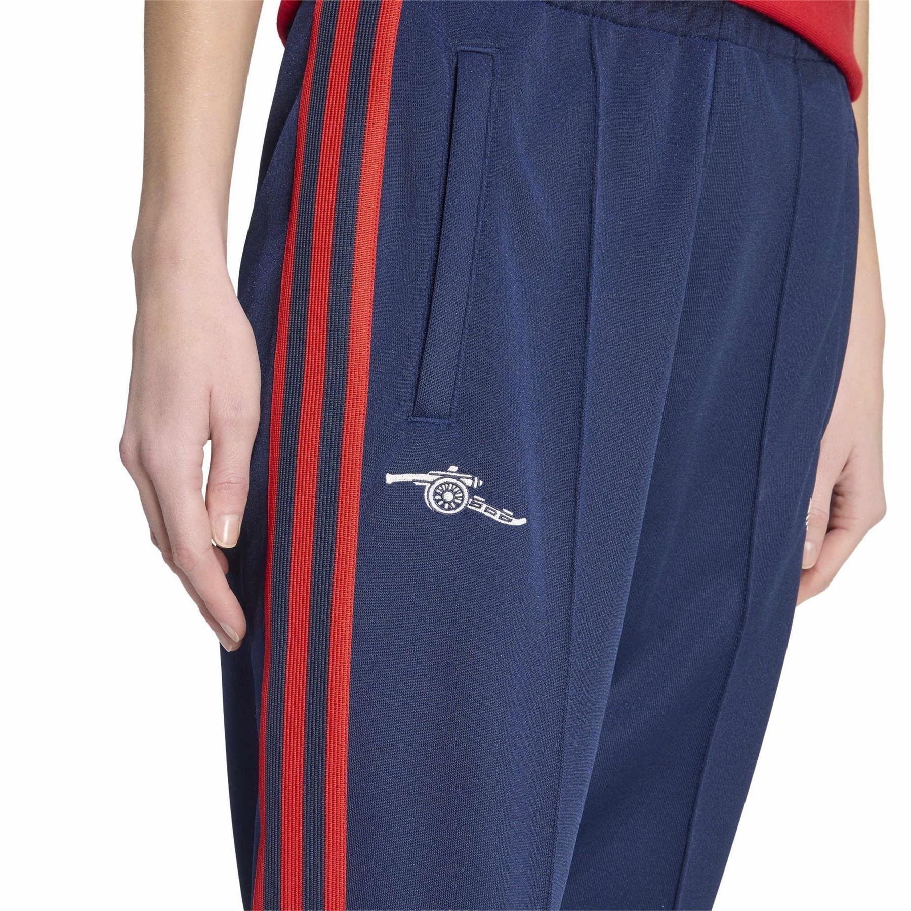 Indigo Blue - Pack Shot - Adidas Womens-Ladies Arsenal FC Relaxed Fit Tracksuit Bottoms