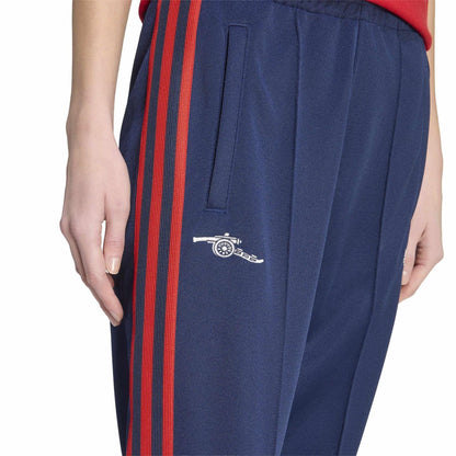 Indigo Blue - Pack Shot - Adidas Womens-Ladies Arsenal FC Relaxed Fit Tracksuit Bottoms