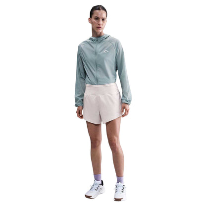 Pearl White-Summer - Front - Nike Womens-Ladies Trail Dri-FIT Running Shorts