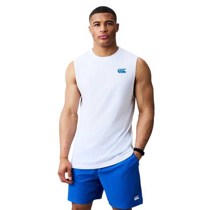 Bright White - Side - Canterbury Mens Tempo+ Tank Top
