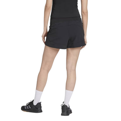 Black - Back - Adidas Womens-Ladies Pacer Maternity Running Shorts