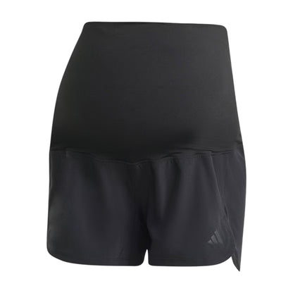 Black - Front - Adidas Womens-Ladies Pacer Maternity Running Shorts