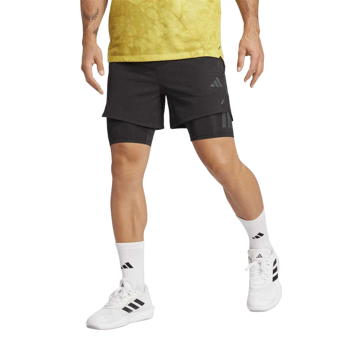 Black - Side - Adidas Mens PrimeLift Running Shorts