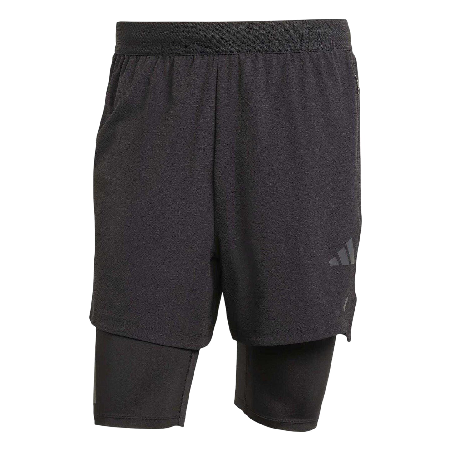 Black - Front - Adidas Mens PrimeLift Running Shorts