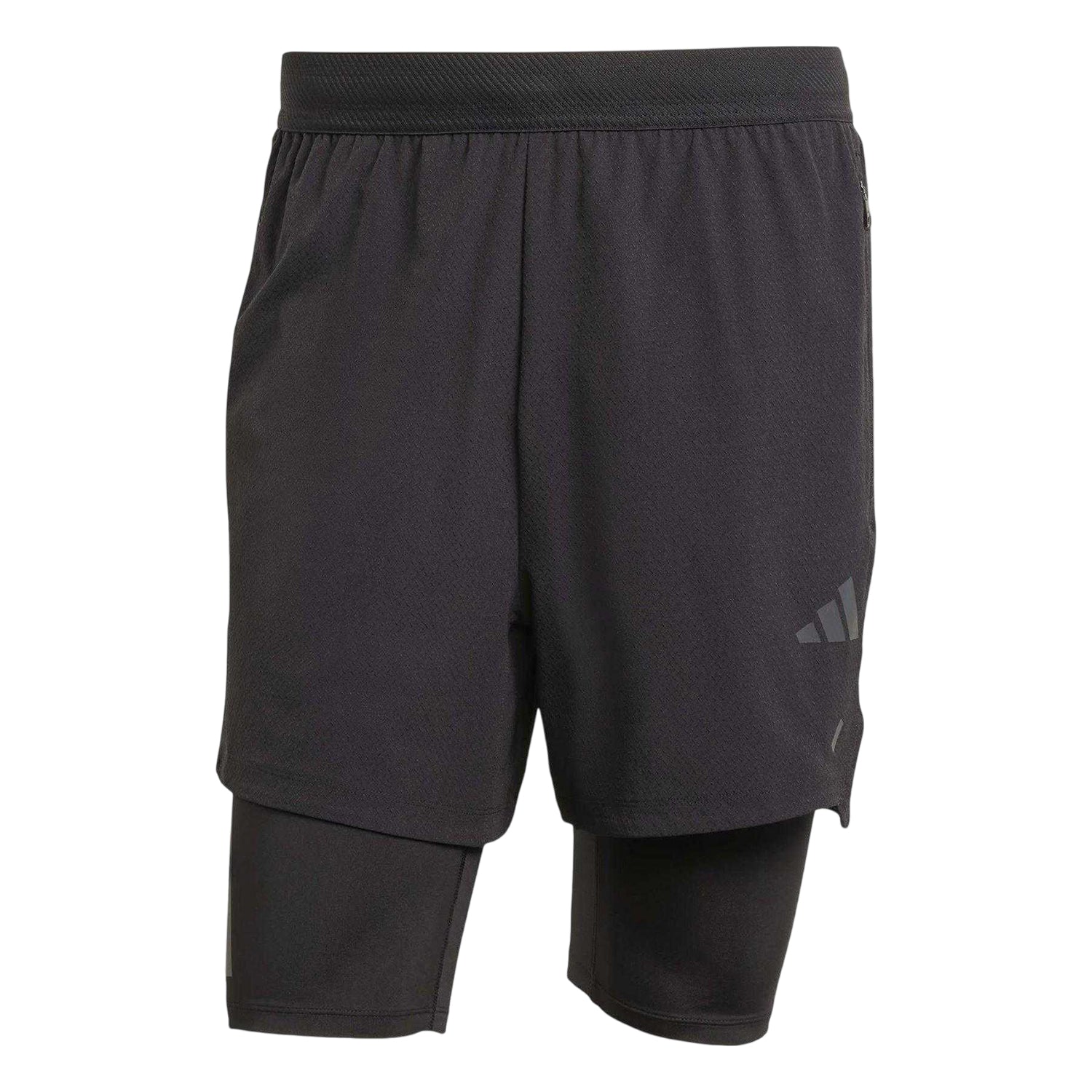 Black - Front - Adidas Mens PrimeLift Running Shorts
