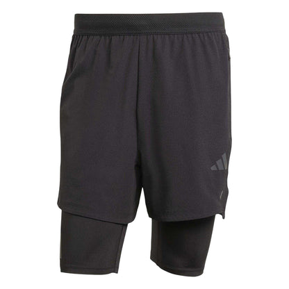 Black - Front - Adidas Mens PrimeLift Running Shorts