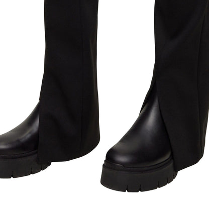 Black - Side - Hugo Boss Womens-Ladies Haskanna Slim Trousers