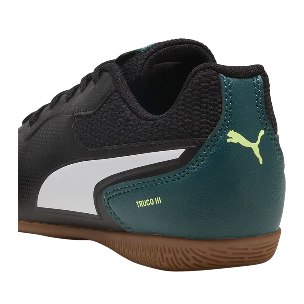 Black - Back - Puma Childrens-Kids Truco III Indoor Football Shoes