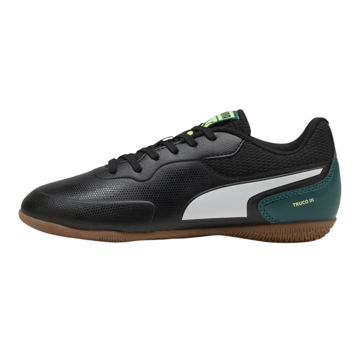 Black - Side - Puma Childrens-Kids Truco III Indoor Football Shoes