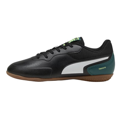 Black - Side - Puma Childrens-Kids Truco III Indoor Football Shoes
