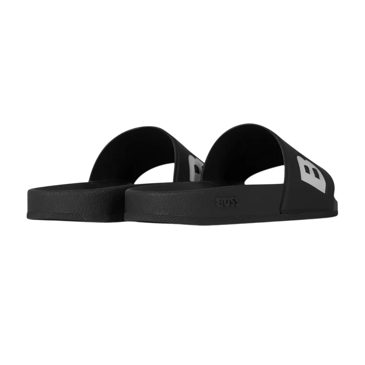 Black-White - Back - Boss Mens Aryeh Logo Sliders