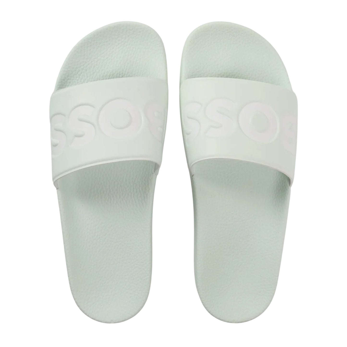 Grey-White - Side - Boss Mens Aryeh Logo Sliders