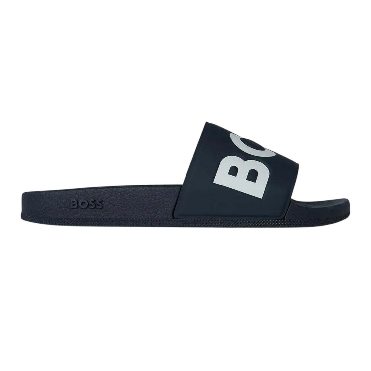 Navy-White - Front - Boss Mens Aryeh Logo Sliders