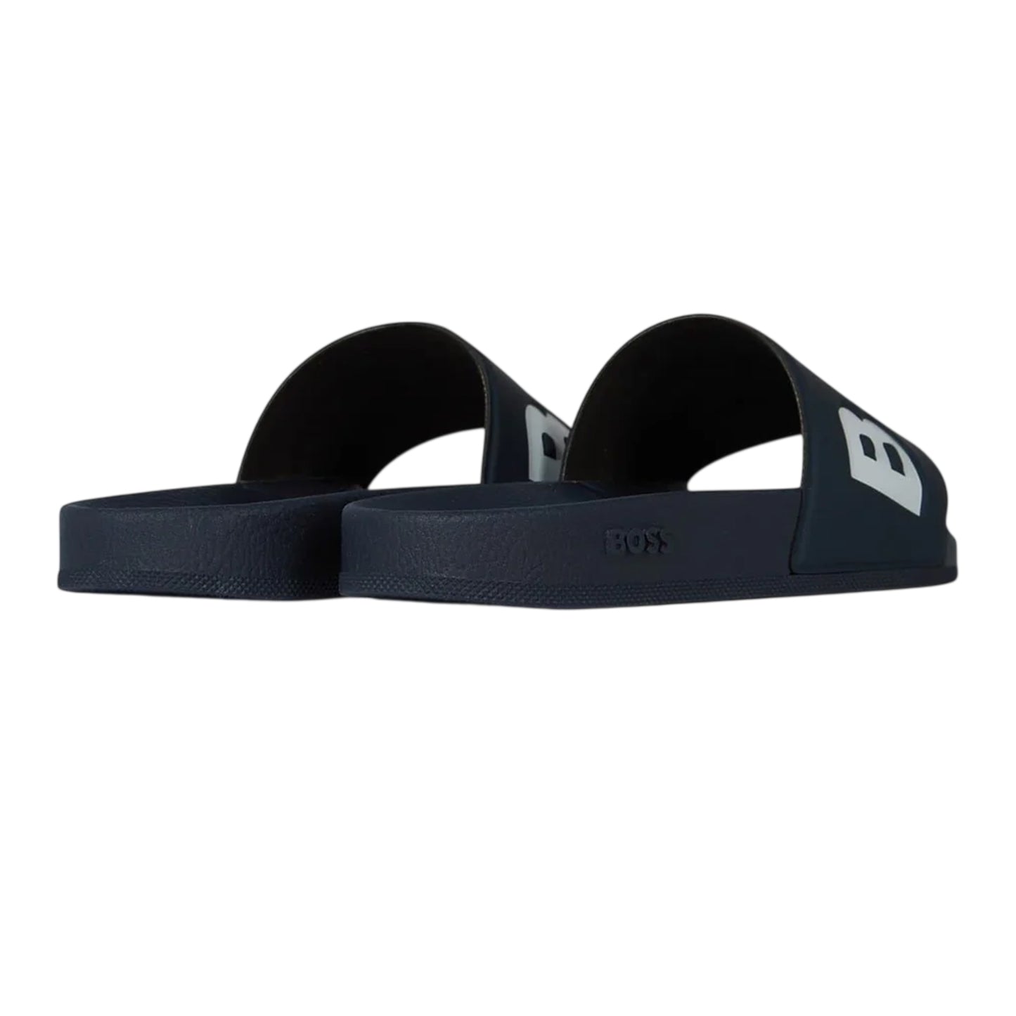 Navy-White - Back - Boss Mens Aryeh Logo Sliders