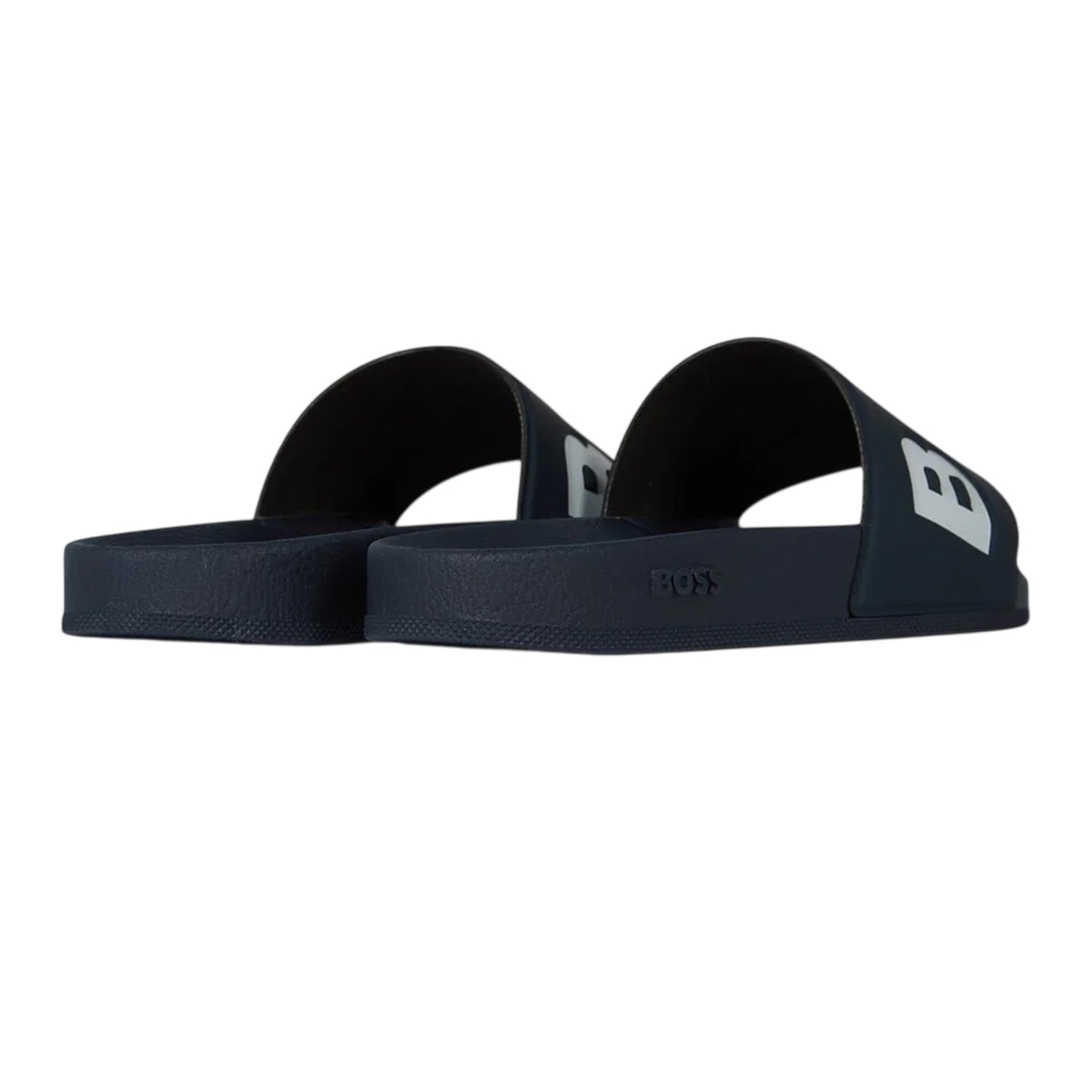 Navy-White - Back - Boss Mens Aryeh Logo Sliders