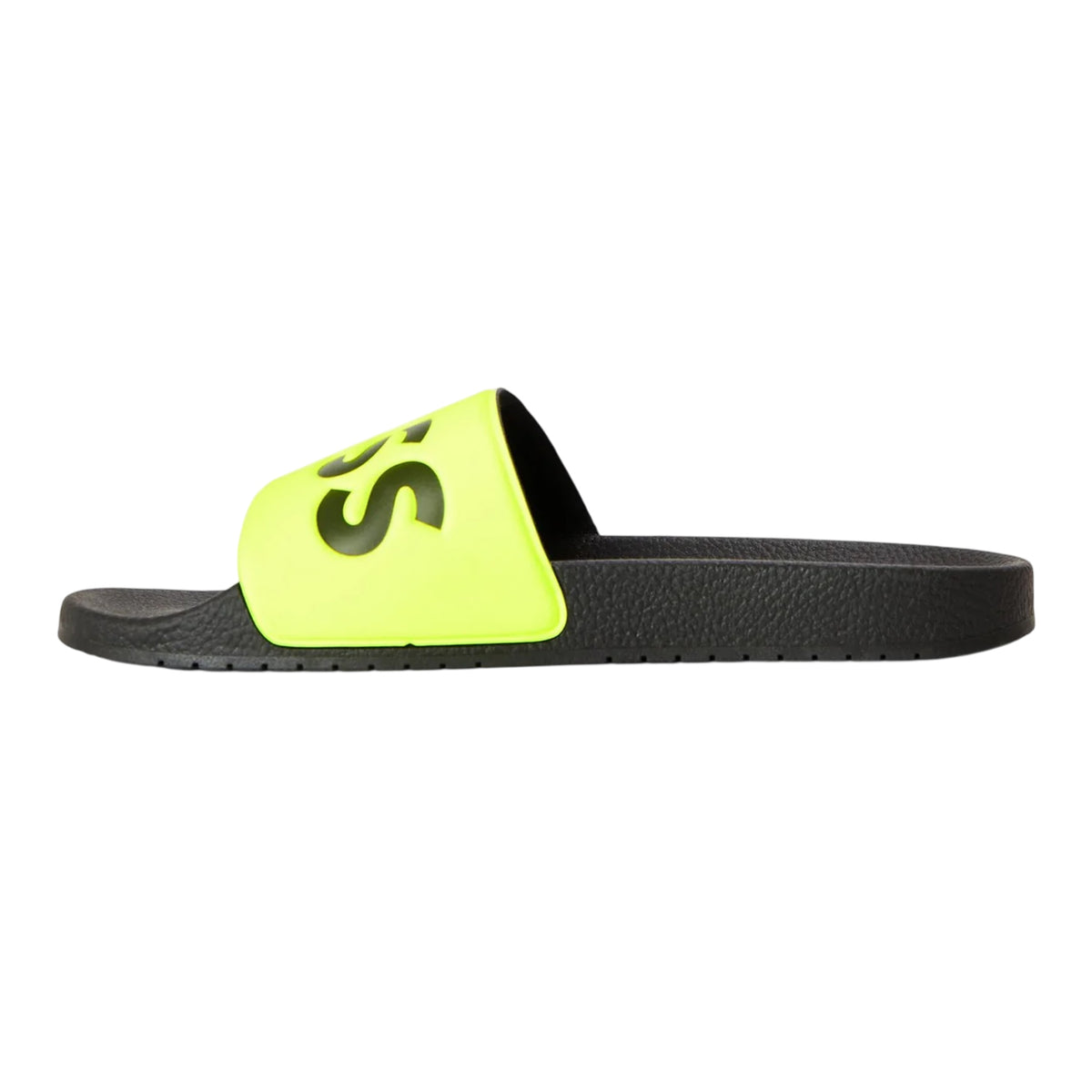 Neon-Black - Back - Boss Mens Aryeh Logo Sliders