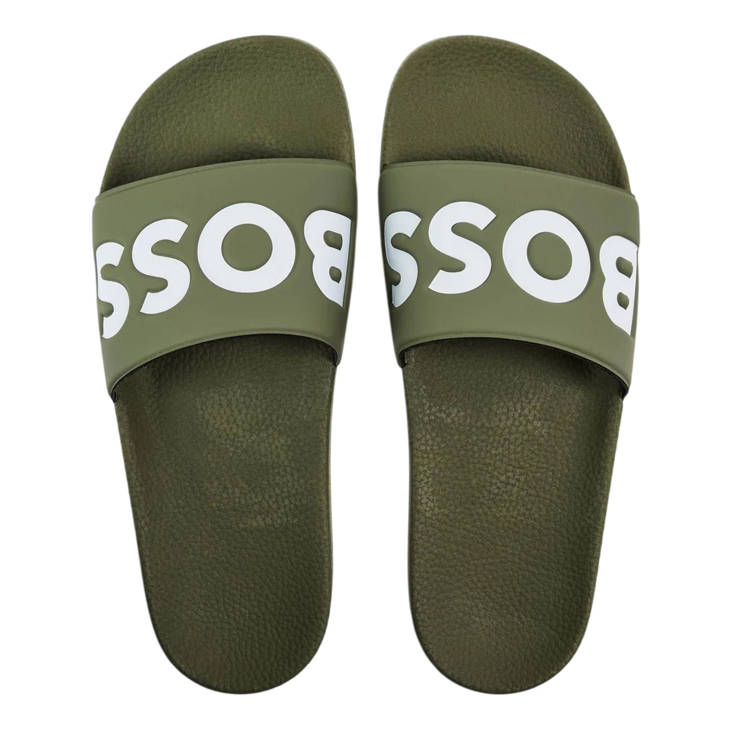 Camo Green - Side - Boss Mens Aryeh Logo Sliders