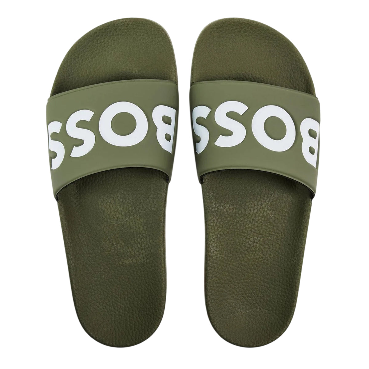 Camo Green - Side - Boss Mens Aryeh Logo Sliders