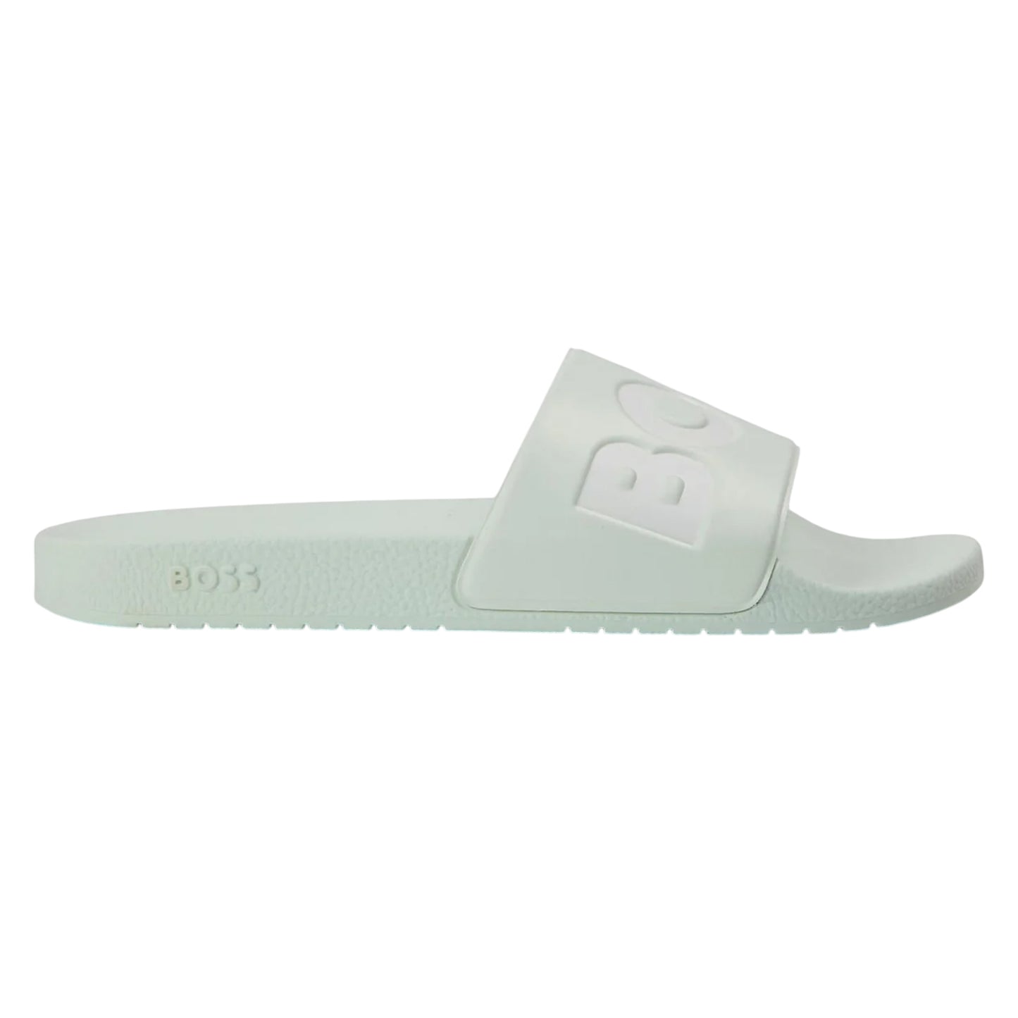 Grey-White - Front - Boss Mens Aryeh Logo Sliders