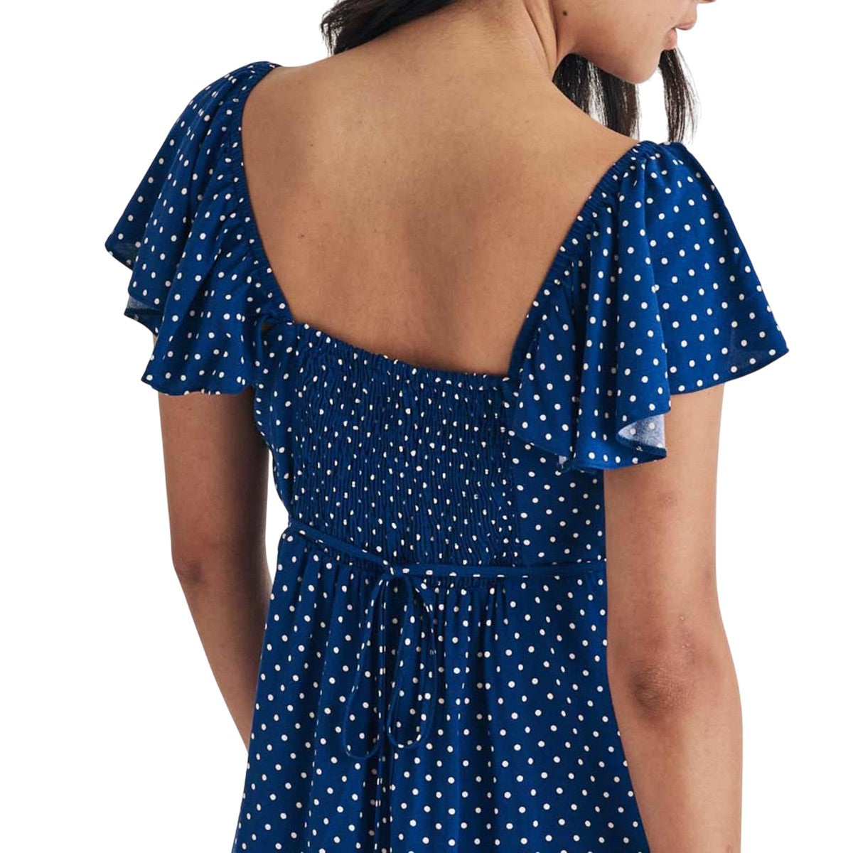 Blue-White - Side - Nobody´s Child Womens-Ladies Elise Polka Dot Mini Dress