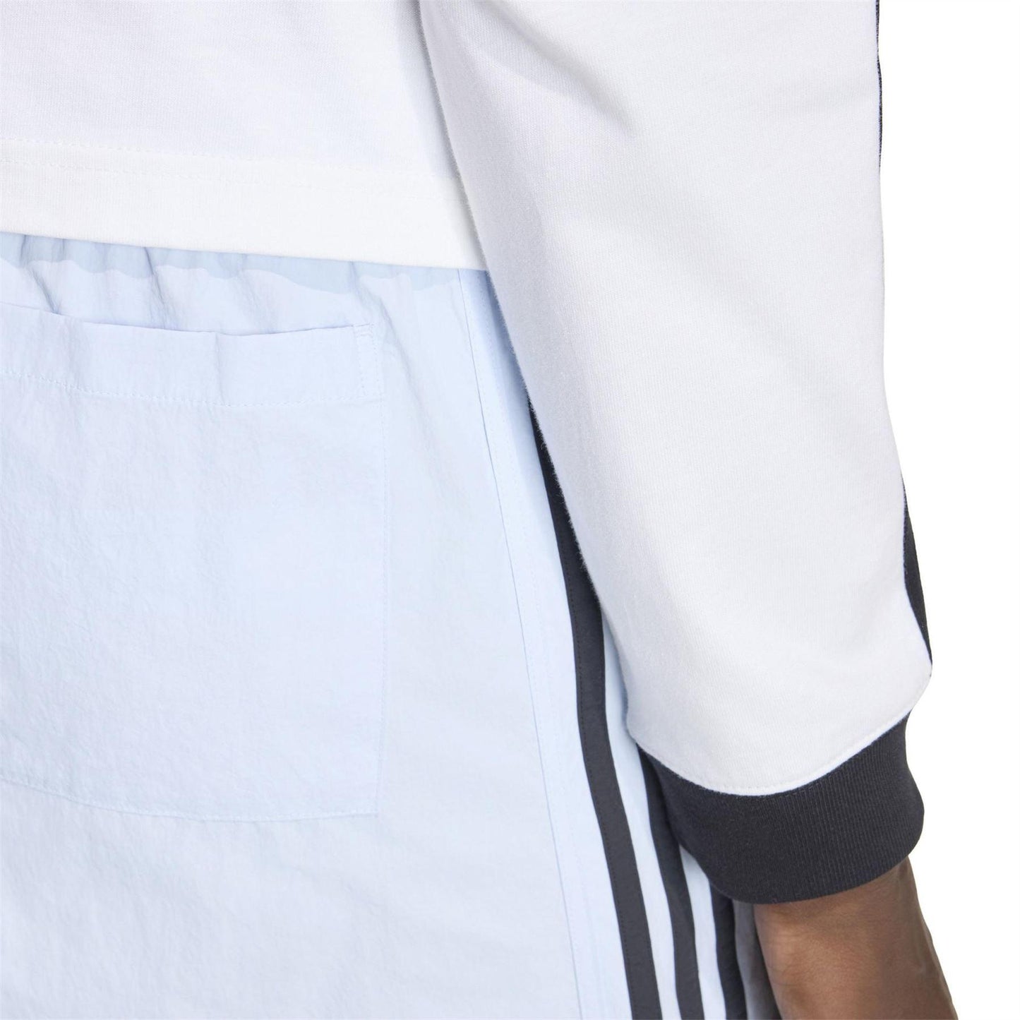 Sky Blue - Pack Shot - Adidas Mens Sprinter 3 Stripes Running Shorts
