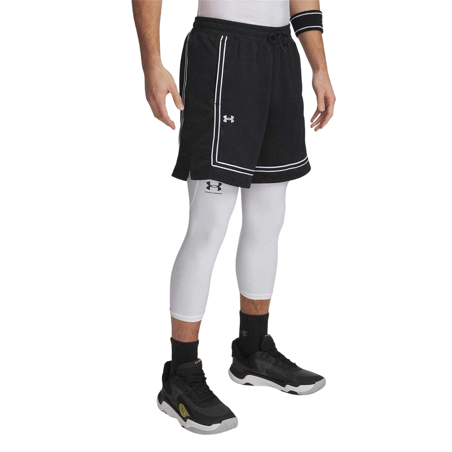 Black - Front - Under Armour Mens Baseline Shorts