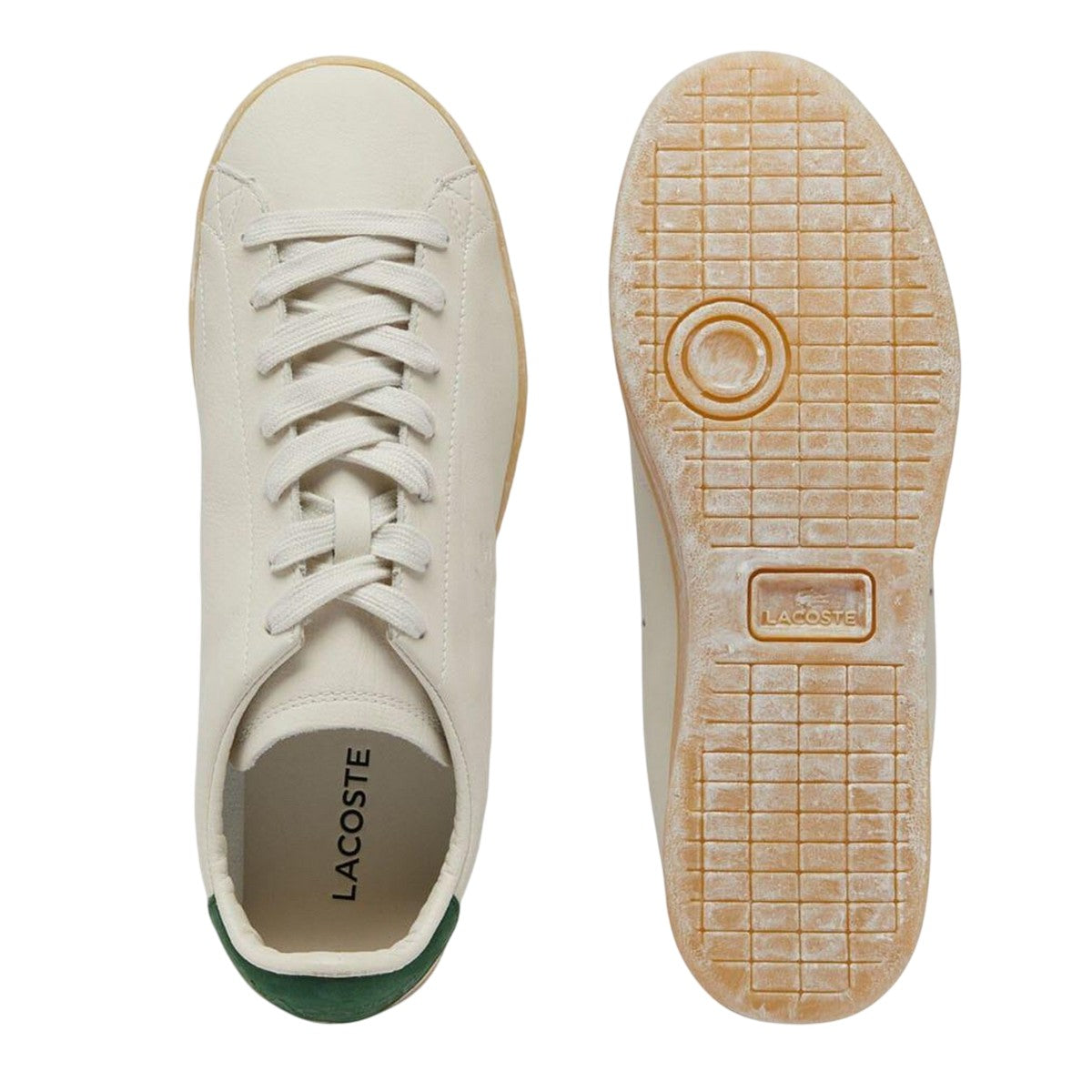 White - Close up - Lacoste Mens Carnaby Set Leather Trainers