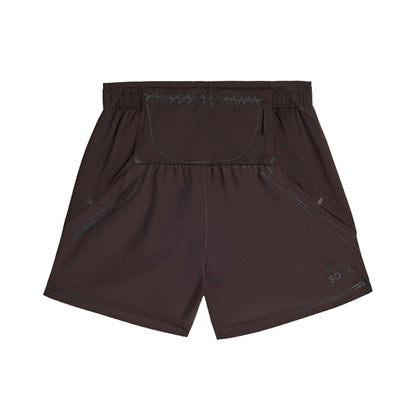 Coffee - Back - Adidas Mens Reflective Regular Running Shorts