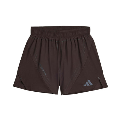 Coffee - Front - Adidas Mens Reflective Regular Running Shorts
