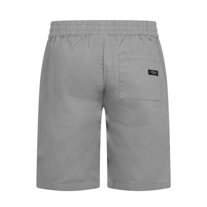 Grey - Back - Crosshatch Mens Blansmoore Plain Shorts