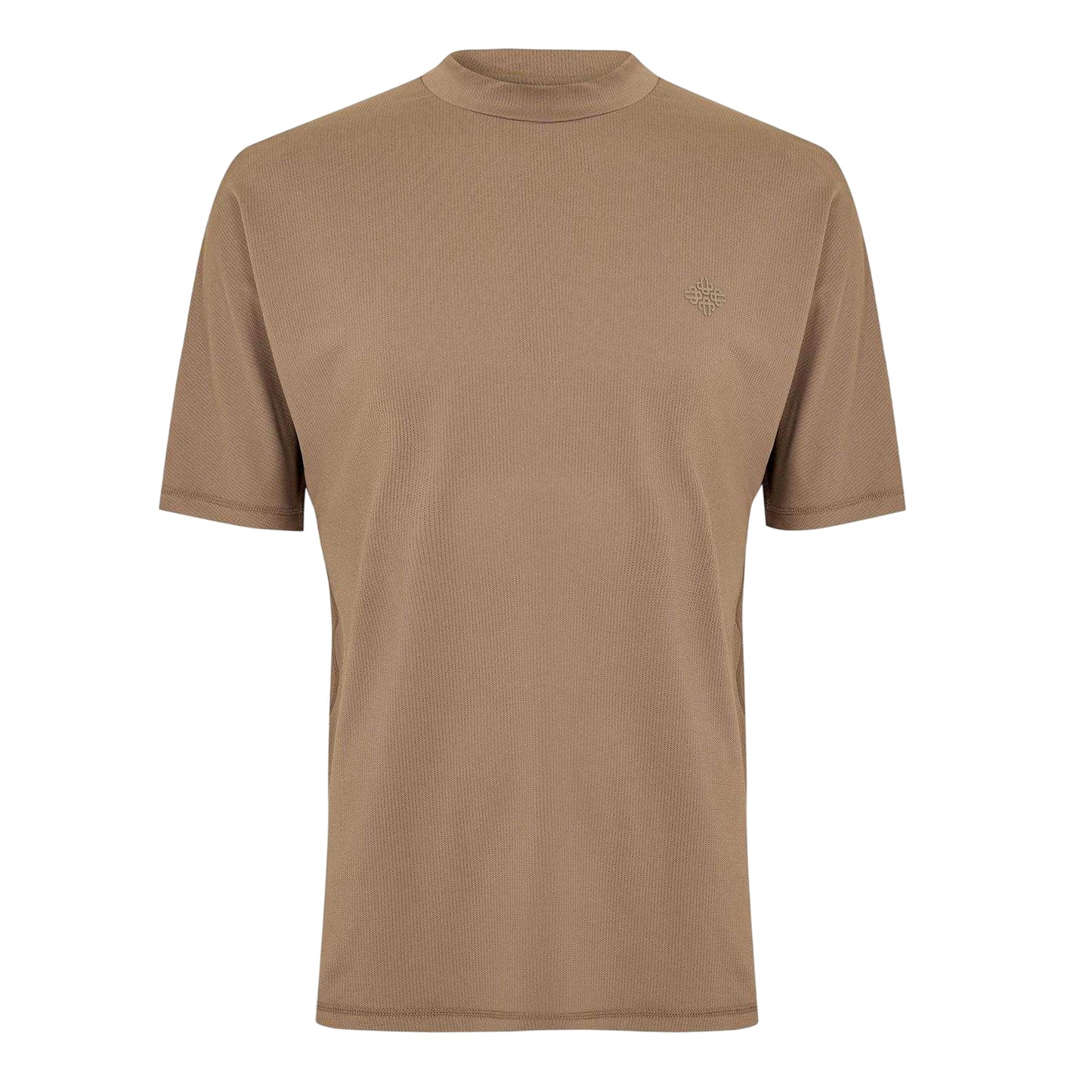 Brown - Front - Couture Club Mens Rubberised Logo Training T-Shirt