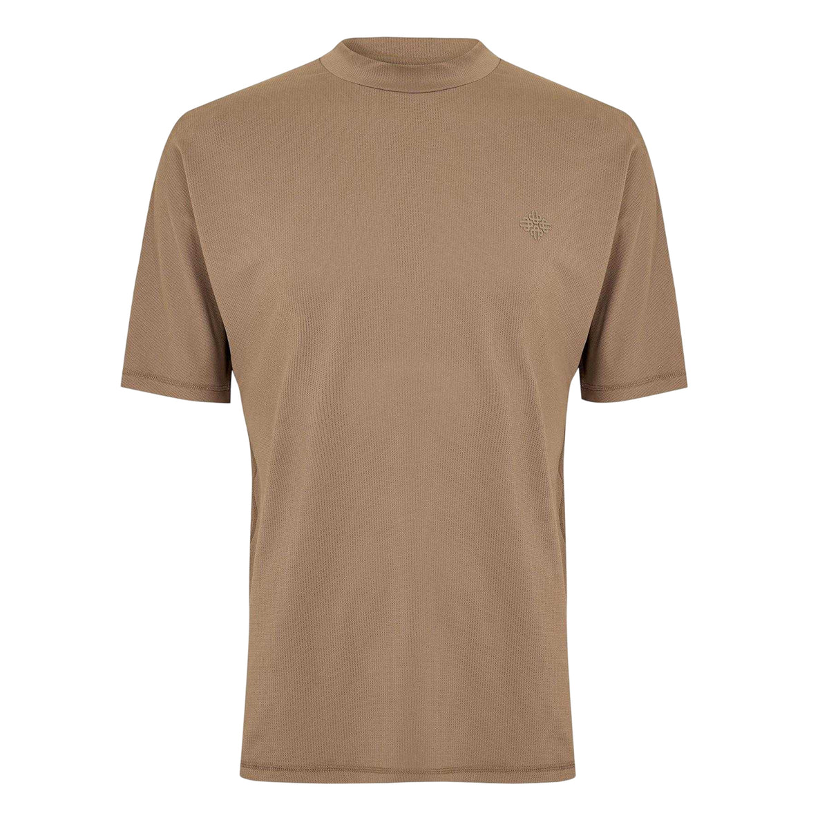 Brown - Front - Couture Club Mens Rubberised Logo Training T-Shirt