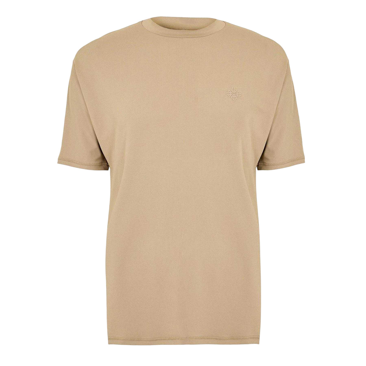 Sand - Front - Couture Club Mens Rubberised Logo Training T-Shirt