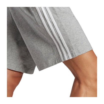 Medium Grey - Side - Adidas Mens Essentials 3 Stripes Shorts